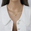 Fashion Popular Angel Wings Zircon Pendant Necklace Stainless Steel Chain Geometric Choker Jewelry Party Gifts For Women Girls