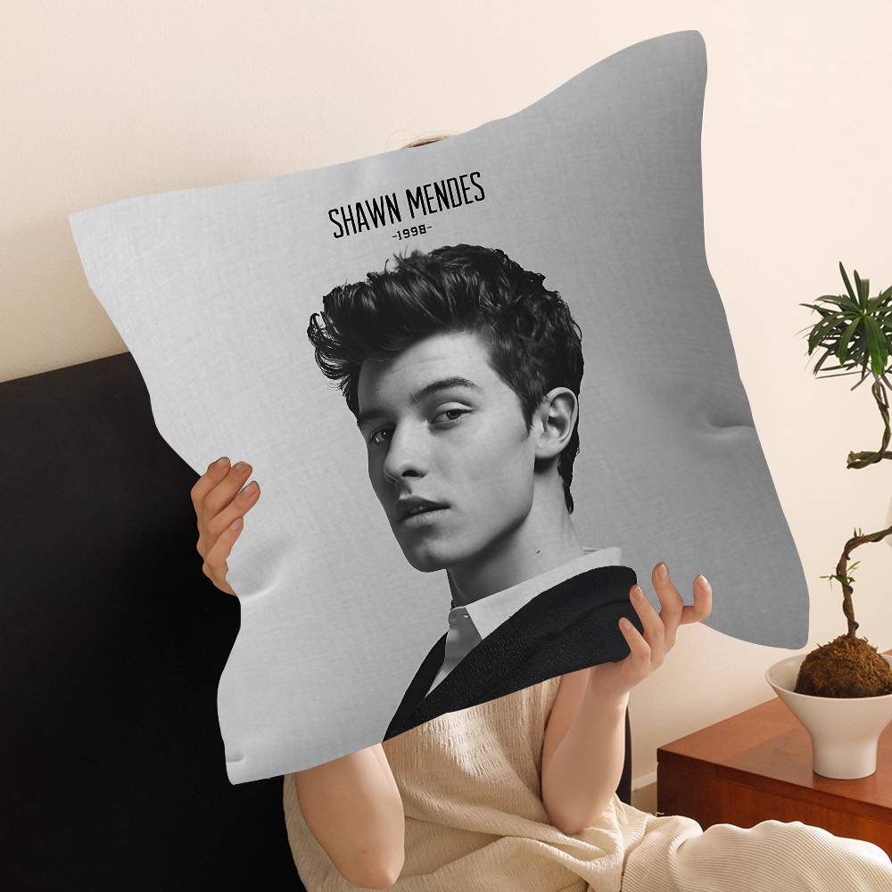 Handsome Male Singer S-Shawn M-Mendes Pillow Covers Cartoon Sofa Decorative Home Double-sided Printing Short Cushion Cover