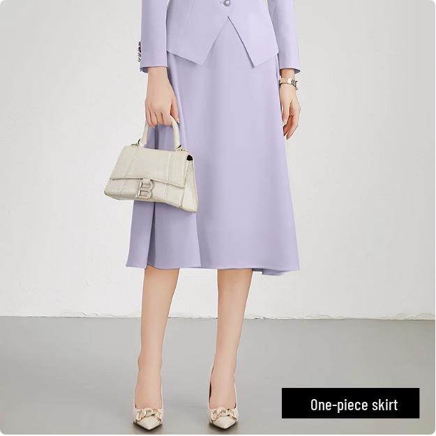 Aishangchen Romantic Heiress Purple Two-Piece Suit - Early Autumn Korean Style