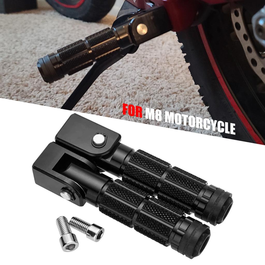 Universal M8 Rear Footrests Foot Peg 90 Degree Fixed Folding Passenger Pedal