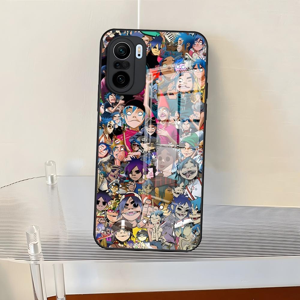 Anime Gorillazs Phone Case For Redmi 13 12 13c 12c Note 13 Pro Plus 11 12 Pro 10 12s 11s Tempered Glass Back Cover