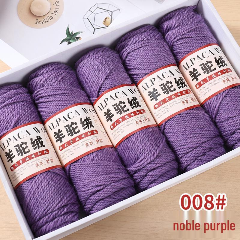 Mitteldickes Alpakawollgarn für DIY-Strickarbeiten - Perfekt für Pullover, Mäntel, Schals, Häkel- und Strickprojekte mit Nadeln.