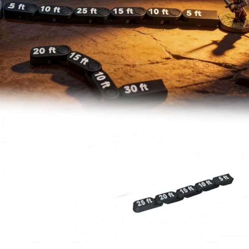 Tabletop RPG Articulated Movement Ruler for DND 8 Section 12 Inch Flexible Accurate Ruler for Adventure  Scenario Use