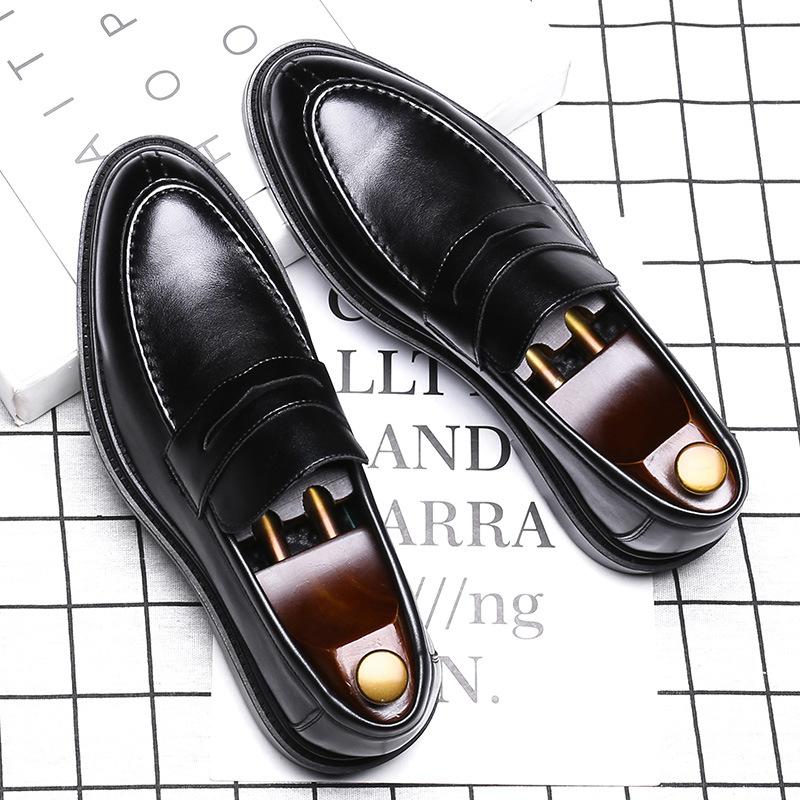 

Мужские деловые кожаные туфли Мужская обувь Британская обувь One Piece 9715-G 44 чёрный