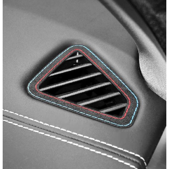 For BMW X5 F15 2014-2018 Made of Alcantara Car Interior Dashboard Side Air Vent Outlet Trim Frame Performance Stickers Accessory
