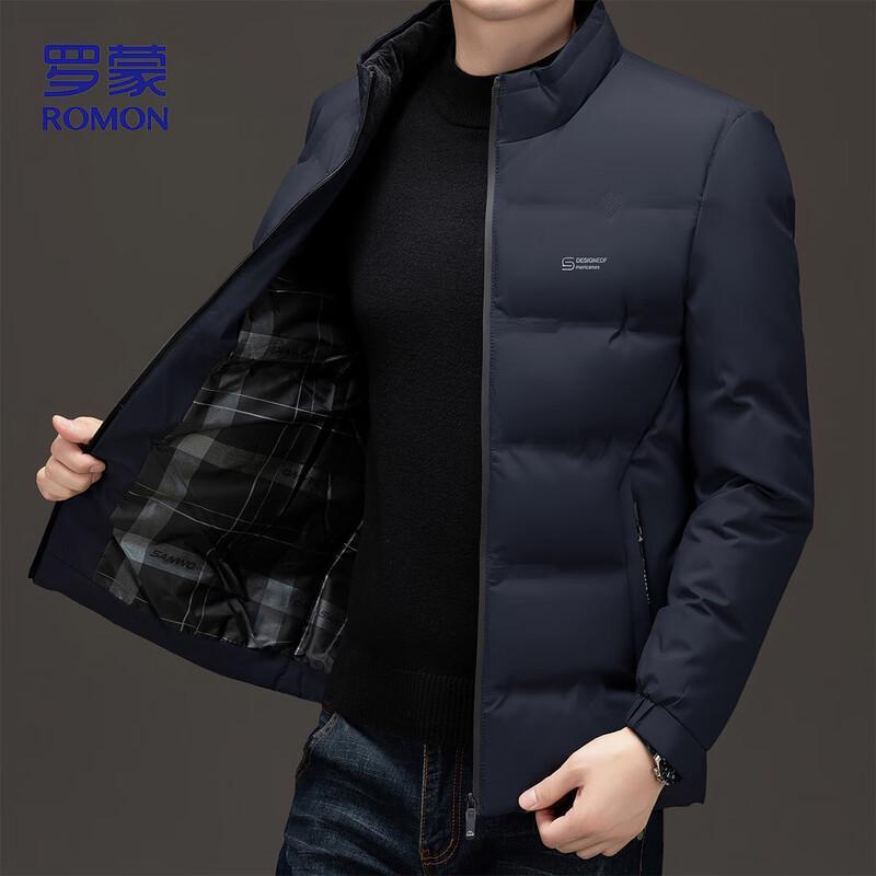 Romon Men's Winter Business Casual Padded Stand-Collar Windproof Jacket 8803