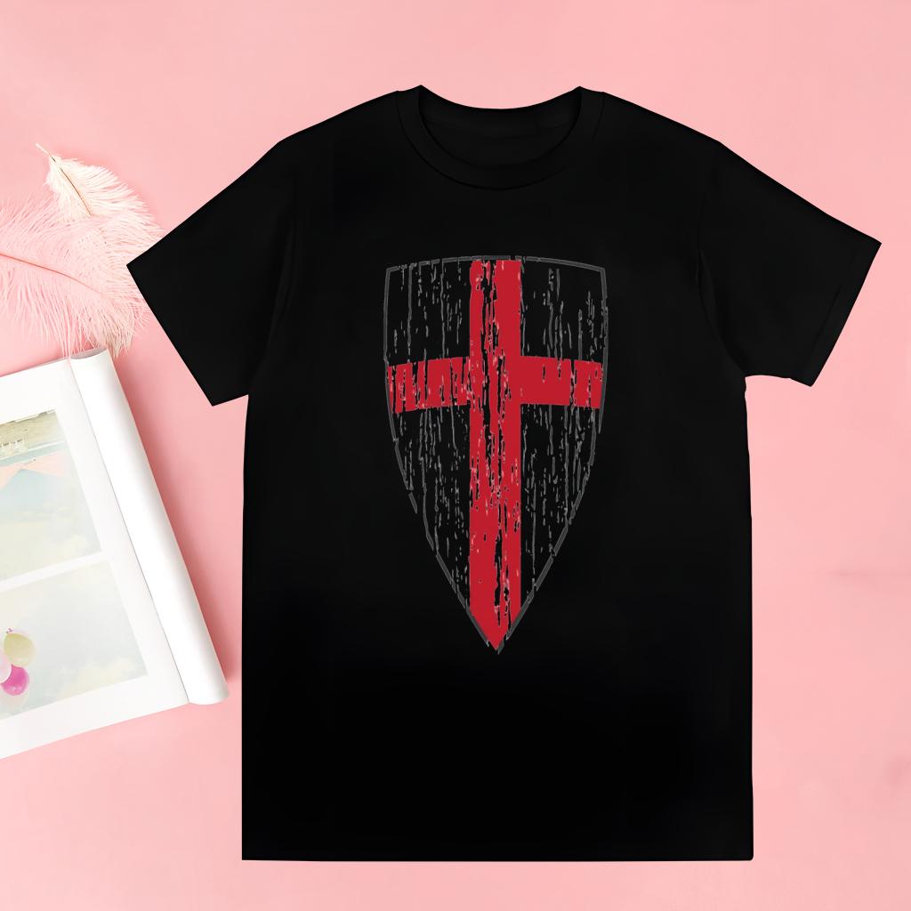Medieval Knights Templar T Shirts print O-Neck Short Sleeve Regular Mens Heigh Quality Men Hip-Hop t Shirt