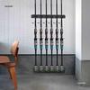 Wall-Mounted 6-Hole Multifunctional Fishing Rod Display and Storage Rack