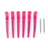 6Pcs Professional Hair Clips NonSlip Dividing Duckbill Hair Clips for Hair Cutting Styling(Rose Red