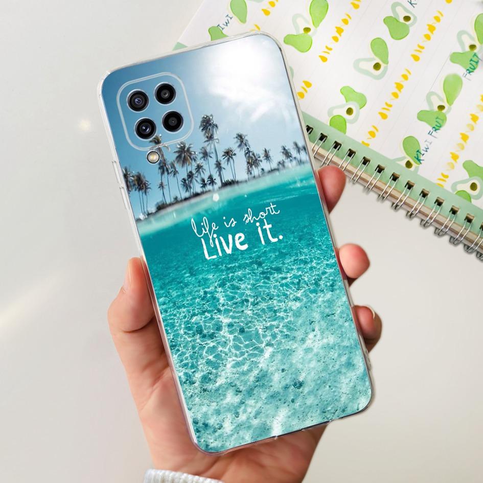 For Samsung M32 Case Galaxy M32 SM-M325F Cover Cute Fashion Flower Cartoon Soft Cases For Samsung M22 F22 M52 5G SM-M526B Bumper