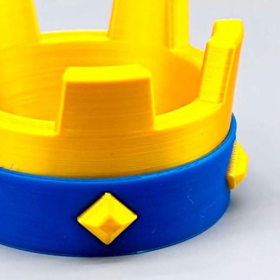Kronnyckelring för Royale Spelälskare 3D-printad Kronryggsäckshänge Spelare Nyckelringstillbehör för Fans Samlare