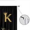 2pcs Insulated Blackout Letter Print Curtains – Machine-Washable Polyester for Bedroom   Living Room & Kitchen – Great Gift