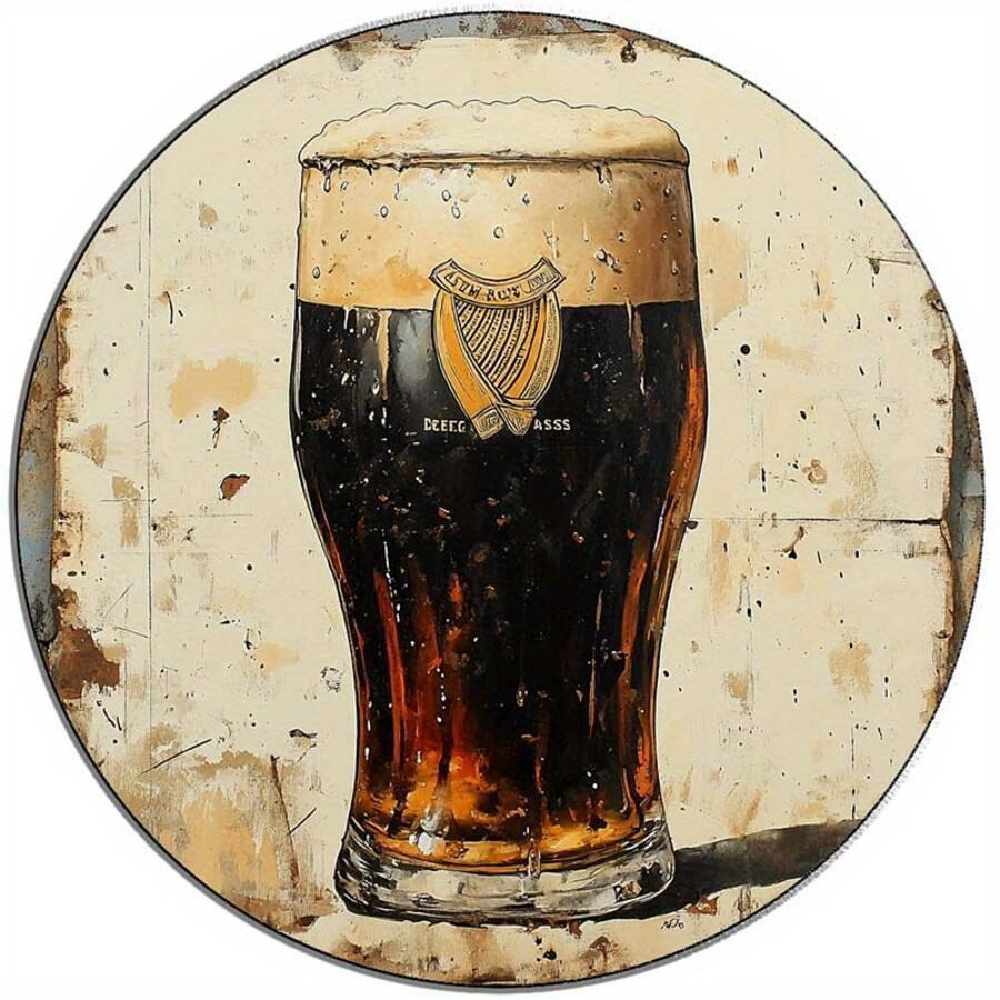 Round Metal Tin Sign Wall Decor Retro Farm Machinery Iron Plaque Home Garage Bar Cafe Rustic Industrial Decor Art Sign