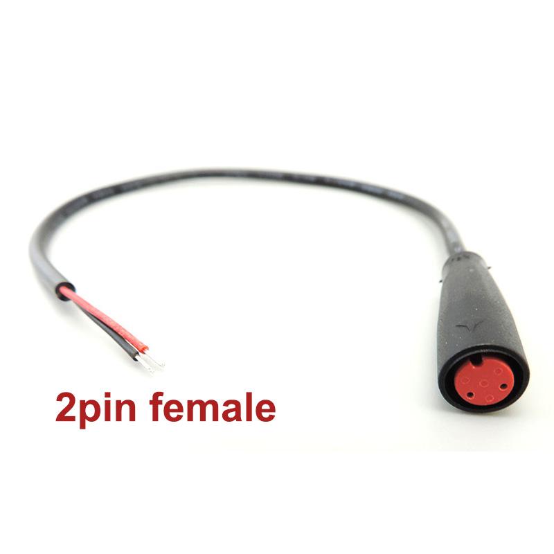 

Аксесуари для електровелосипедів Додатковий кабель Водонепроникний роз’єм Роз’єм для контактів дисплея 2/3/4/5/6-контактний подовжувач кабелю 2pin female