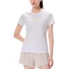 Anta Plain Breathable Knitted Sports Short Sleeve T-Shirt Women Tops White 162320139-1