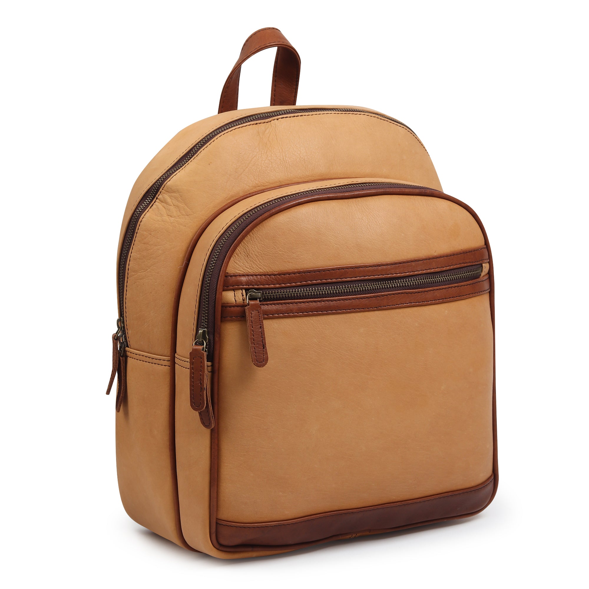 MaheTri Frontier Leather Backpack Genuine Leather Bag For Everyday Use 16 Inch коричневый