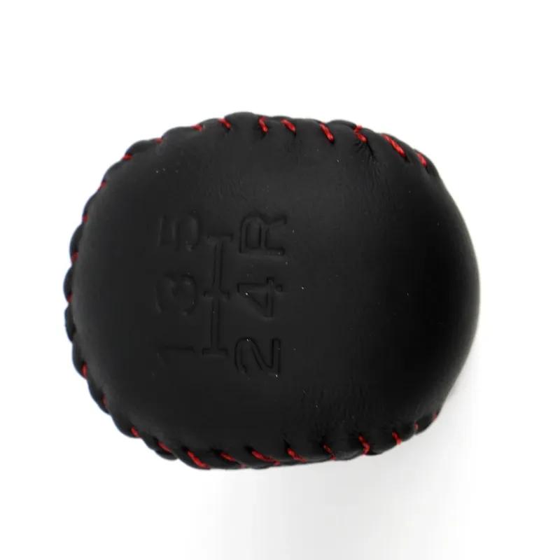 Car Interior Gear Shift Knob for Toyota Manual Handle Lever Stick Shifter Leather with Black / Red Stitch