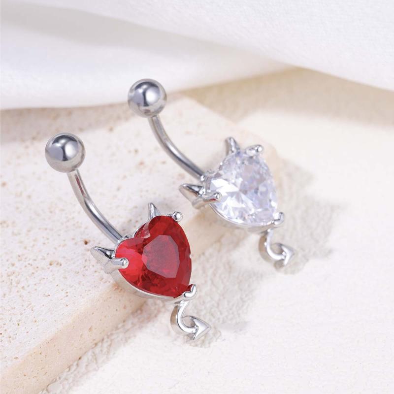 1Pcs 2026 Creative Heart-Shaped Spider Belly Button Ring – Stylish, Trendy Navel Piercing Jewelry