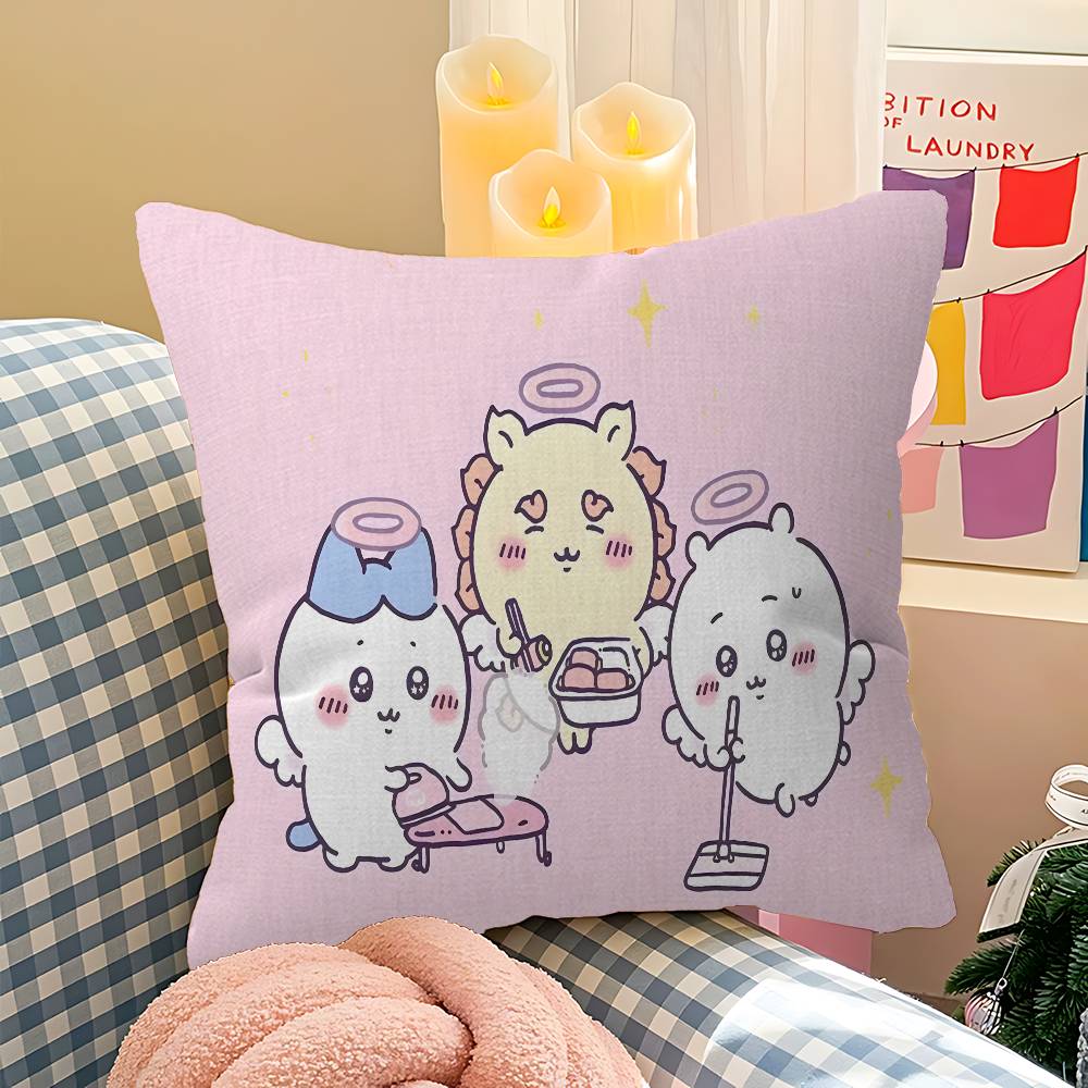 Kawai Cartoon HHachiware Pillow Cover for Bedroom Room and Living Room Sofa Decorative Cushion Cover