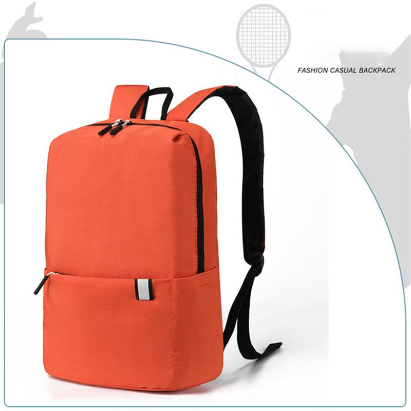 Portable Colorful Backpack Casual Simple Fashion Student Schoolbag Outdoor Night Reflection Travel Sport Bag