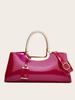 Women's bag fashion light glue patent leather handbag bridal wedding bag dinner bag