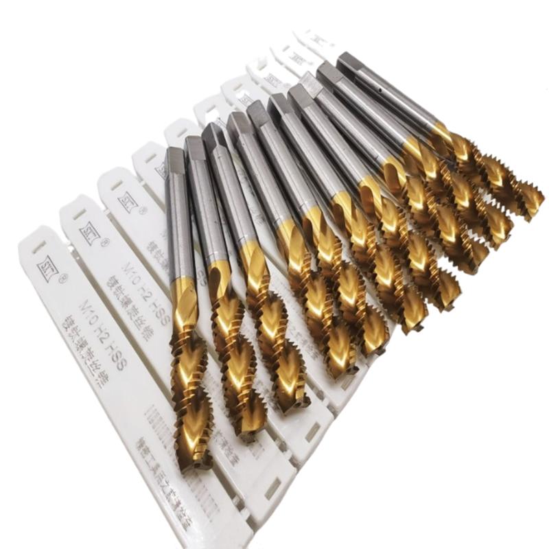 1pcs spiral groove machine tapM2-M36 HSS titanium coating , used for stainless steel internal thread tapping and drilling tools