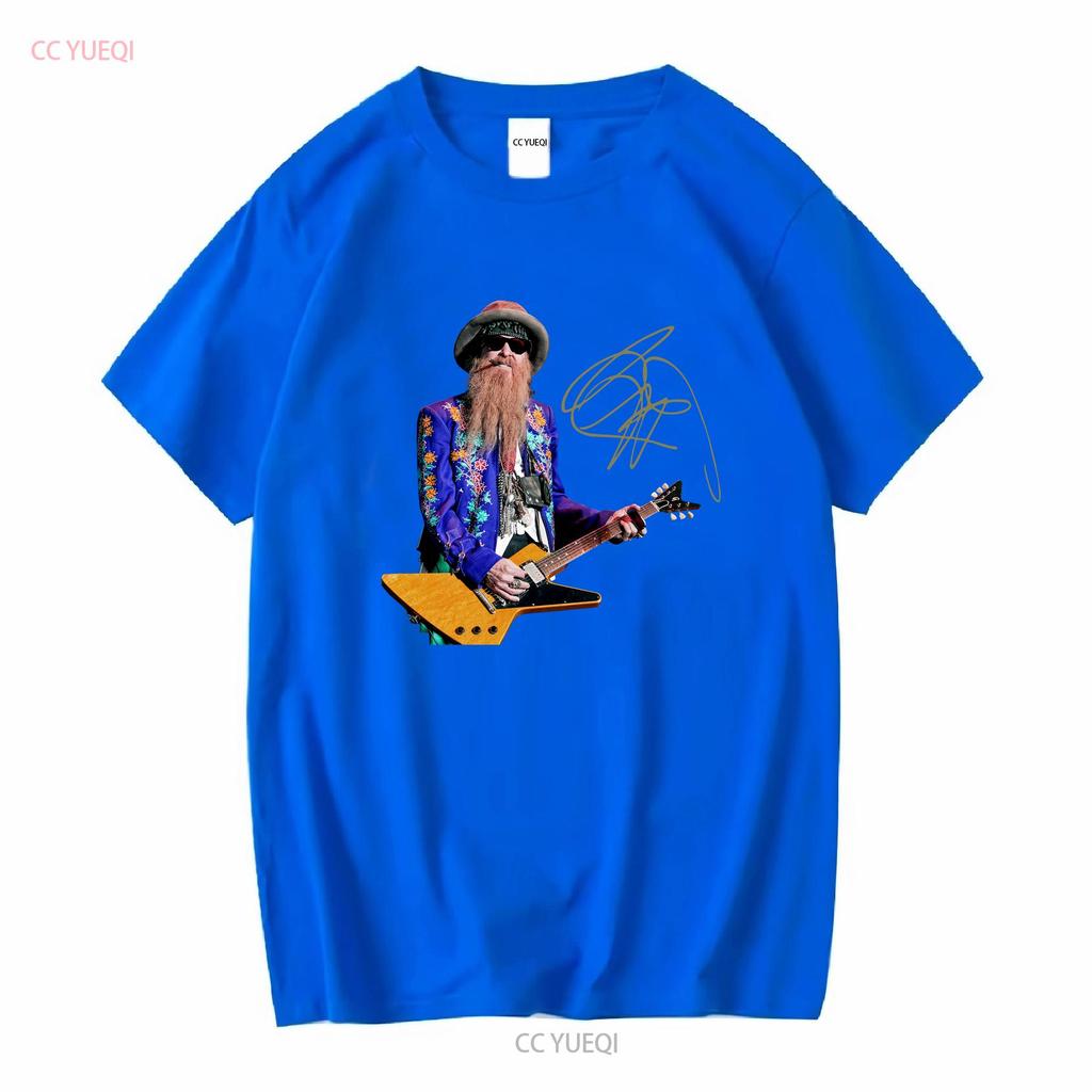 Billy Gibbons Signature Cotton Black S 234XL Classic T Shirt 1A363 Long Sleeves Vintage Washed Soft Versatile Designer Clothes