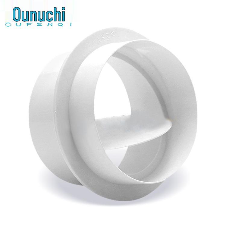 Round One-Way Check Valve Kitchen Anti-Odor Backflow Preventer for Range Hood Fan Hose