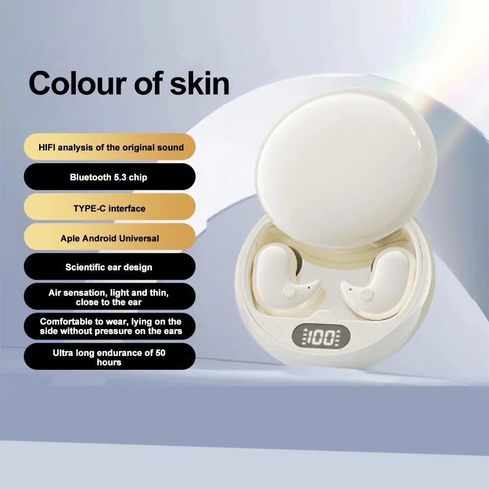 2025 Mini Deep sleep Earbuds Bluetooth 5.3 Waterproof Earphone Noise Reduction Hidden Sports Headset Invisible Sleep Headphones