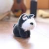 Keychain Dog Schnauzer Plush Doll Super Soft Pp Cotton Stuffed Toy Kids Decor
