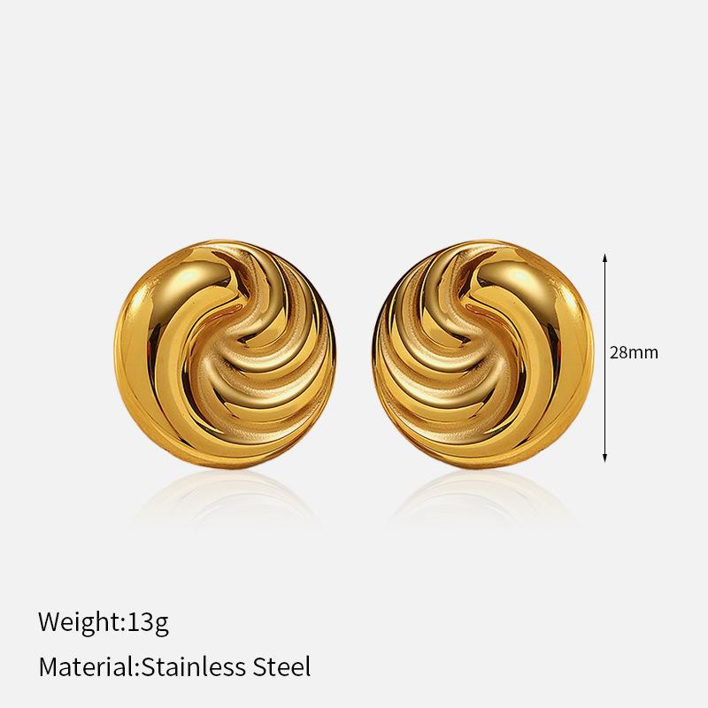 Europe United States Hot New Luxury High-End Stainless Steel Geometric Shape Earrings Multi-Style Fashion Hoop Earings