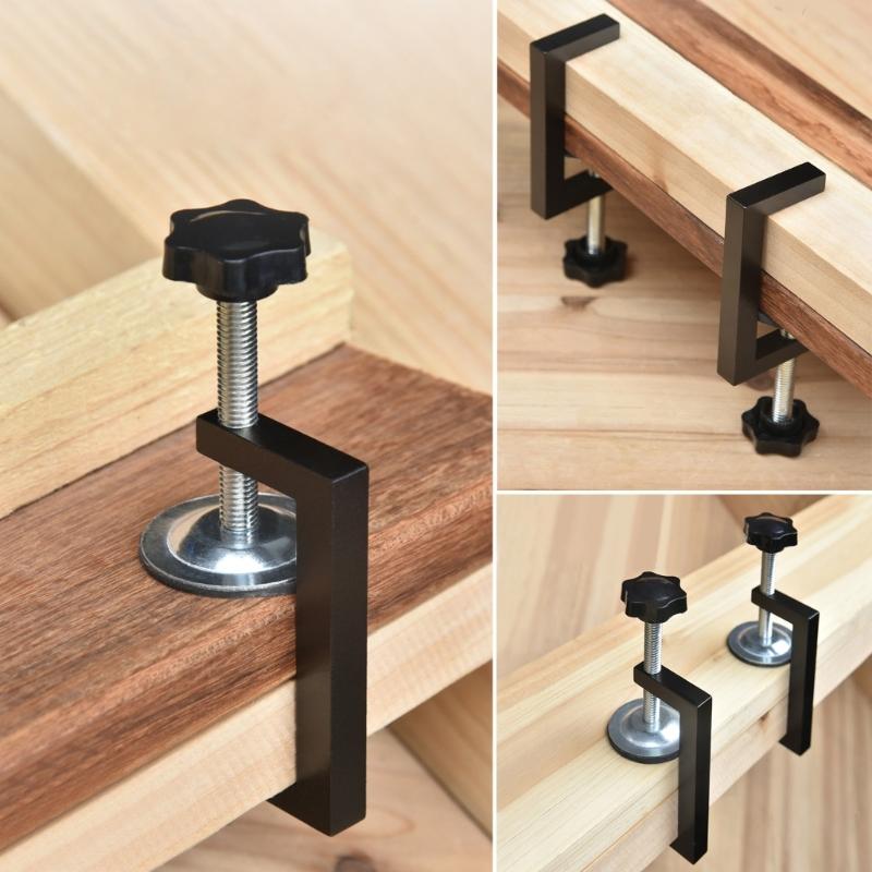 4Pcs 10-57mm Reversed Woodworking C-Clamp Adjustable Table Clamp Adjustable Work Surfaces Mounting Bracket Enduring