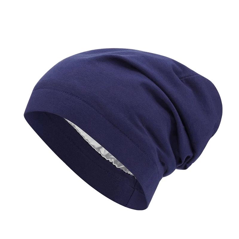 Female Soft Satin Lining Muslim Headscarf Hat Sleeping Hat Head Hair Loss Cap Arabic Indian Hat