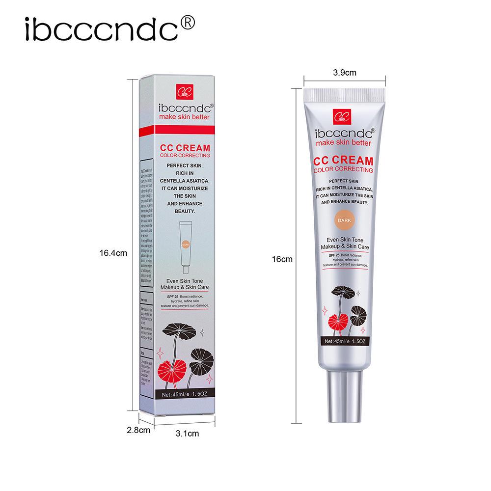 Centella Asiatica Color-Changing CC Cream: Long-Lasting, Transfer-Proof, Moisturizing, Hydrating Pre-Makeup Concealer.