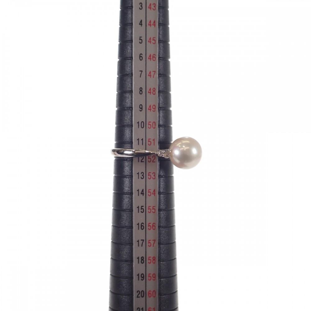 Nessuna marca #11.5(Dimensione JP) anello Pt900Platino/Perla Donna