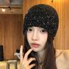 Zhao Ruth sequined knitted stack hat children's new bow Spice Girl headgear tide