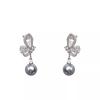 Korean-Style High-End Tassel Bow Earrings - Elegant Long Design for Women