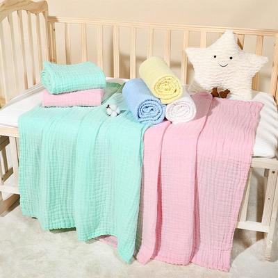 Ultra-Soft Pure Cotton Baby Bath Towel & Gauze Blanket for Spring/Summer - Super Absorbent