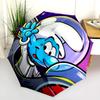 Three Blue Smurfs Folding Umbrella 8 Paraphenoid Bones Travel Three Folds Travel Umbrella Sun Umbrella