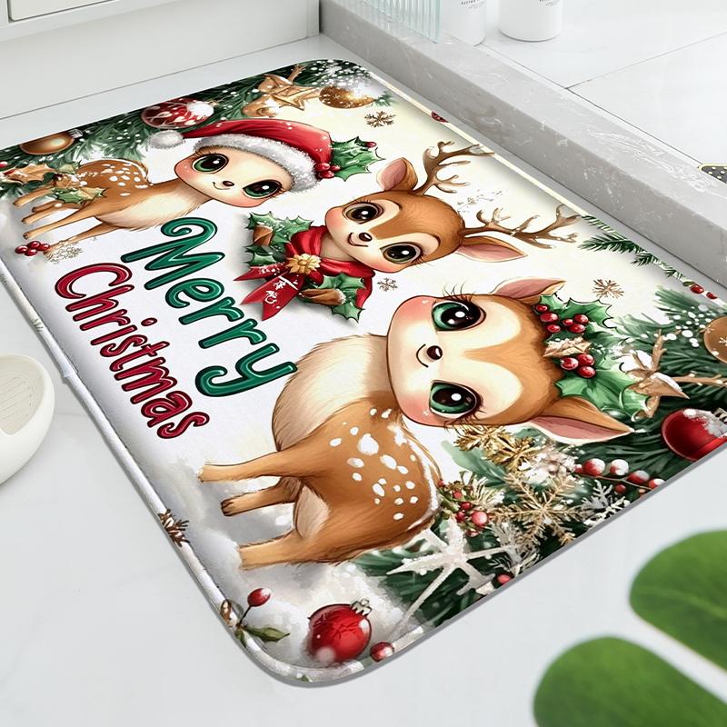 

Flannel material anti slip floor mat, modern home decoration mat, shower room small carpet, bathroom door mat, machine washable 40X60CM