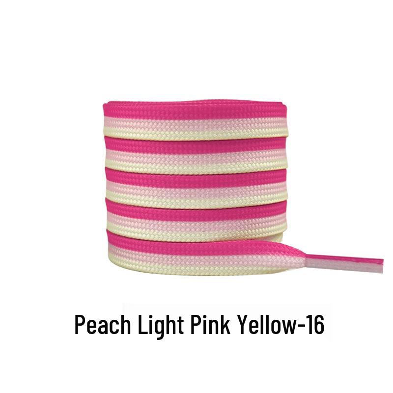 Three-Color Patchwork Macaron Shoelaces for Canvas, White Shoes - AJ1, AF1, Dunk