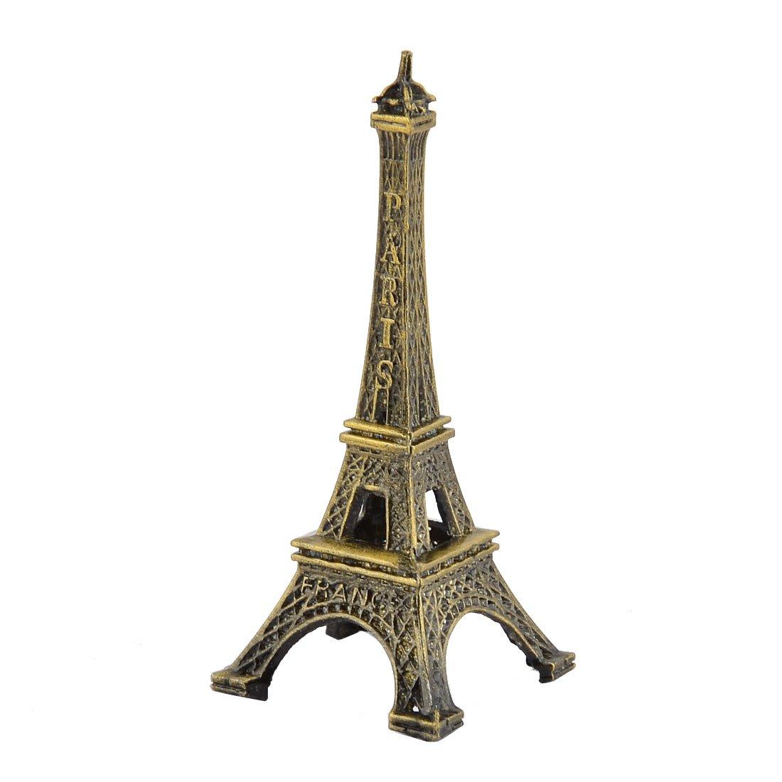 

uxcell Eiffel Tower Model, 8cm Tall, Bronze Tone Metal Decorative Ornament