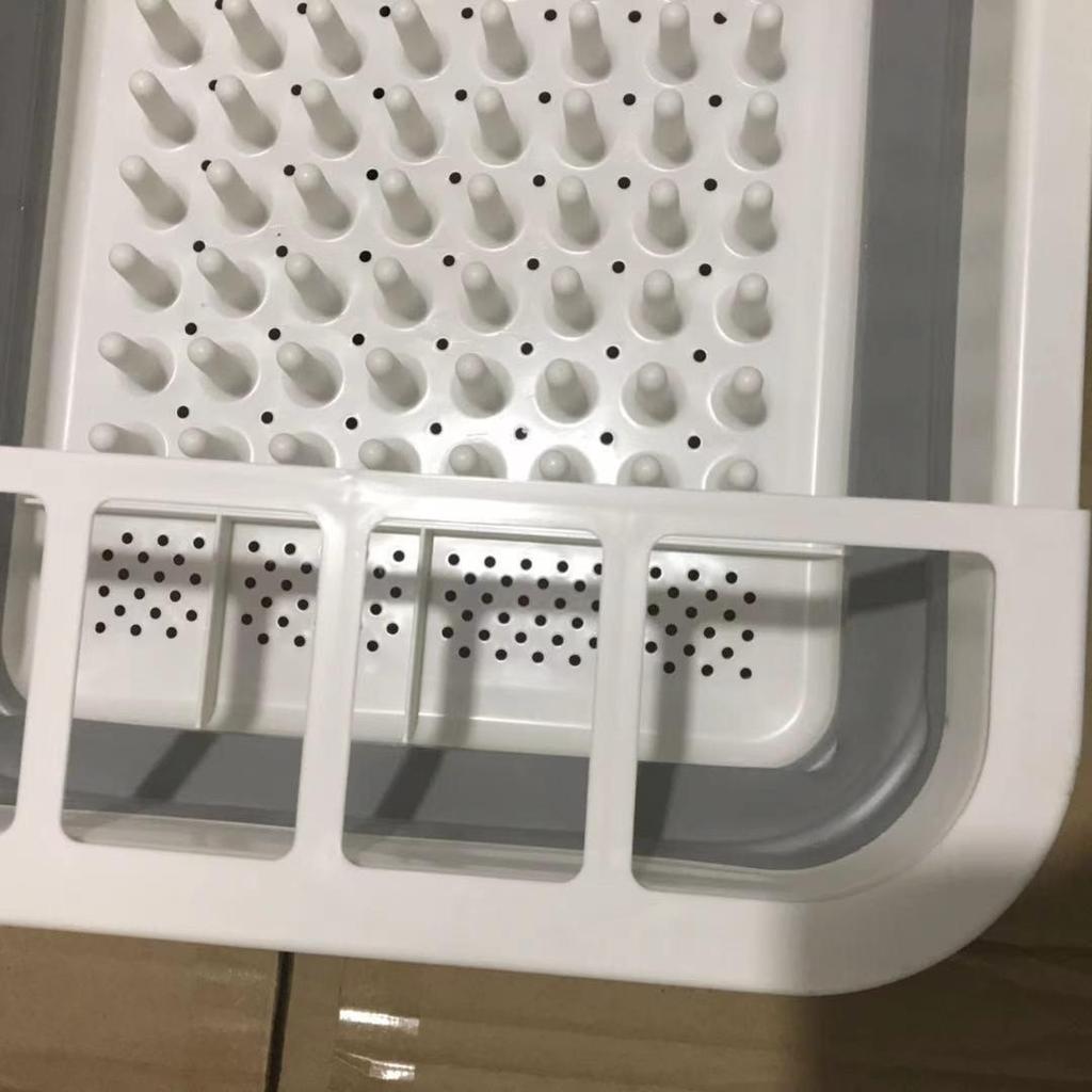 Multifunctional Foldable Drain Basket Rack for Household Tableware Storage