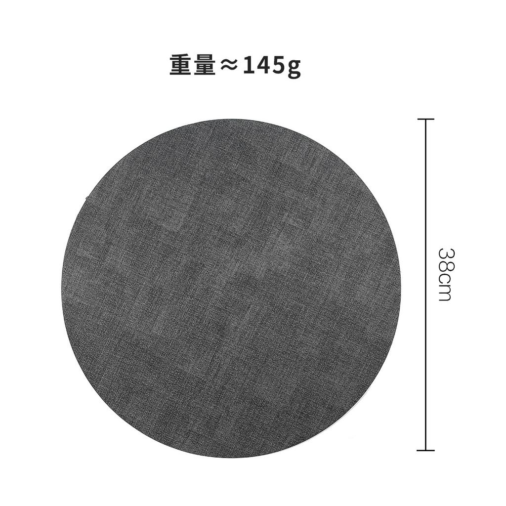 Cloth Pattern Double-sided Dual-purpose Oil Edge Leather Placemat, High-grade Waterproof and Oil-proof Dining Table Mat, Heat Insulation Mat,