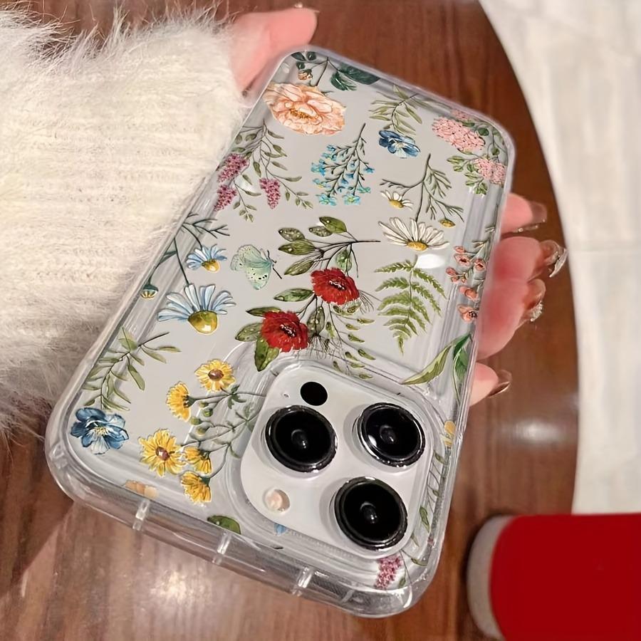 Floral Pattern Printed Phone Case, Suitable for iPhone 17, 16, 15, Plus, Pro, Max Series Phones - Suitable for Use As a Gift
