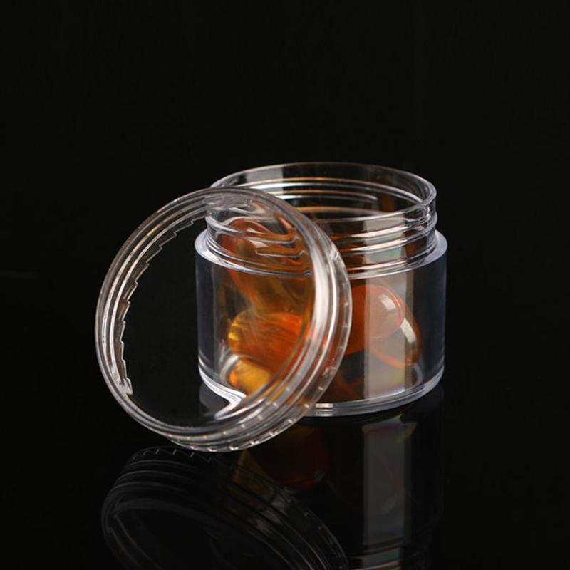 3G 5G 10G 15G 20G Cosmetic Cream Jar Empty Clear Eyeshadow Nail Glitter Lip Balm Container Makeup Sample Pot Bottle Plastic