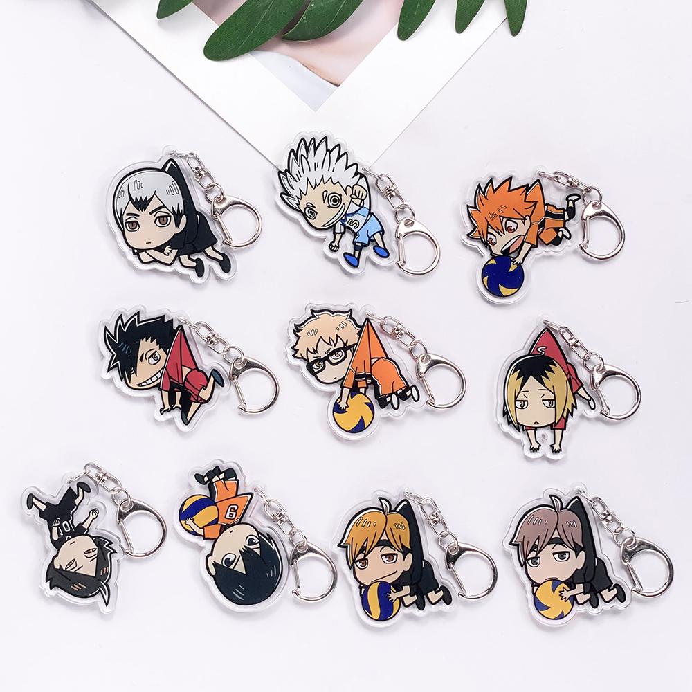 Anime veikėjai Haikyu Akrilinis automobilio raktų pakabukas Aksesuarai Juokingas Kūrybingas Madingas Krepšio pakabukas Kuprinės pakabukas Raktų pakabukas Dovanos gerbėjams