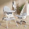 Foldable Portable Baby High Chair with Wheels - Adjustable & Modular Dining Seat for Children