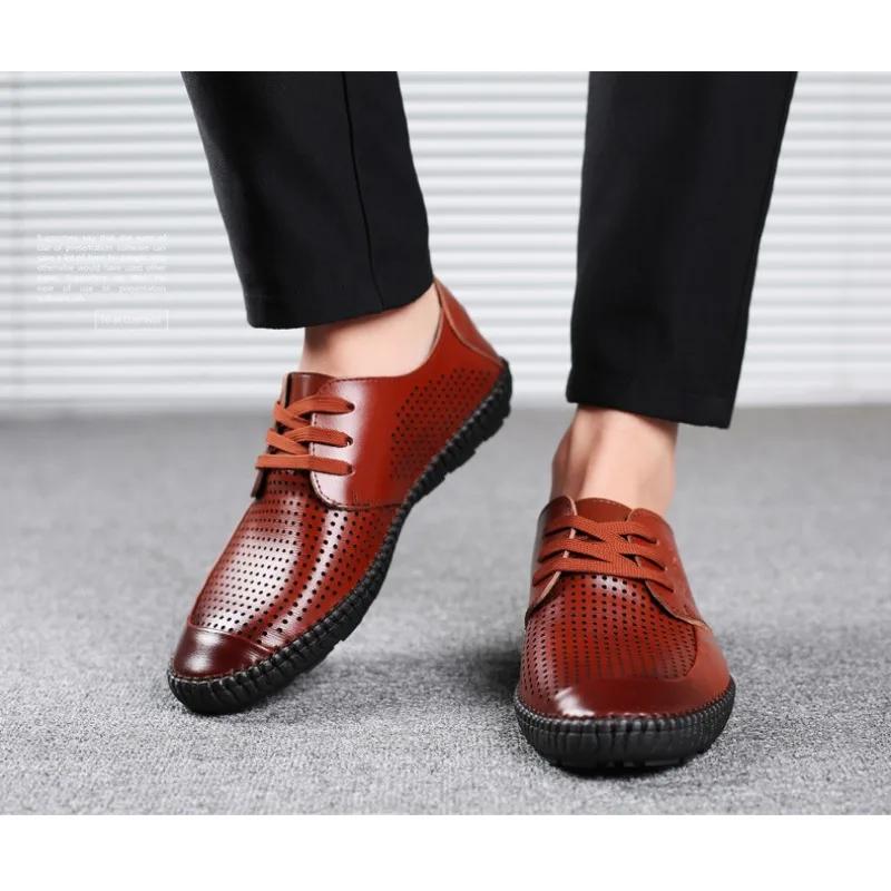 ModeSommar Brittiskt Mode Lyxläder Herr Loafers Designer Nya Mjuka Sula Affärsmäns Formella Skor Sapatos Para Hombre
