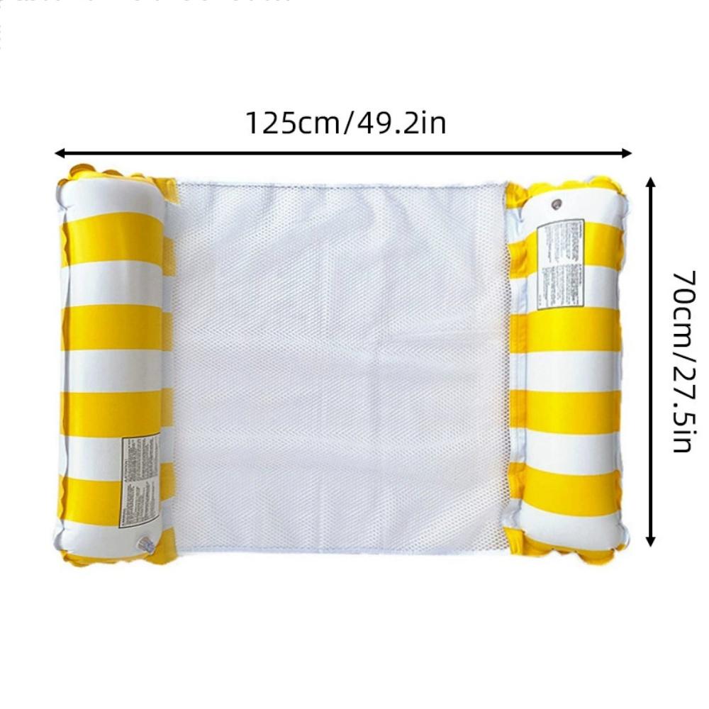 Swimming Pool Inflatable Float Hammock Foldable Summer Beach Leisure Striped Inflatable Lounge Chair Water Party Accessories
